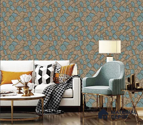 217006 | 10 Meter x 21 Inches Patterned Look Wallpaper - 57.37 Sq. Ft. | Minimum 15% wastage during installation