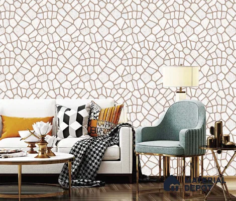 217008 | 10 Meter x 21 Inches Patterned Look Wallpaper - 57.37 Sq. Ft. | Minimum 15% wastage during installation