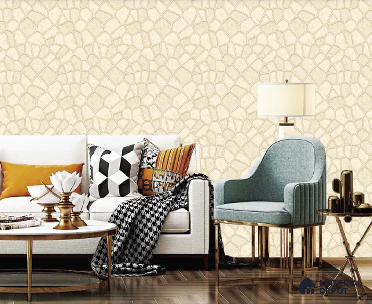 217009 | 10 Meter x 21 Inches Patterned Look Wallpaper - 57.37 Sq. Ft. | Minimum 15% wastage during installation