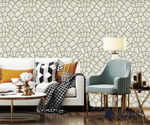 217010 | 10 Meter x 21 Inches Patterned Look Wallpaper - 57.37 Sq. Ft. | Minimum 15% wastage during installation