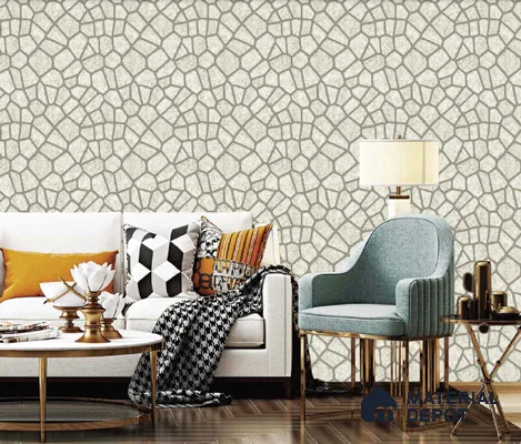 217011 | 10 Meter x 21 Inches Patterned Look Wallpaper - 57.37 Sq. Ft. | Minimum 15% wastage during installation