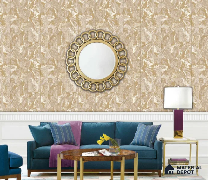 217013 | 10 Meter x 21 Inches Patterned Look Wallpaper - 57.37 Sq. Ft. | Minimum 15% wastage during installation