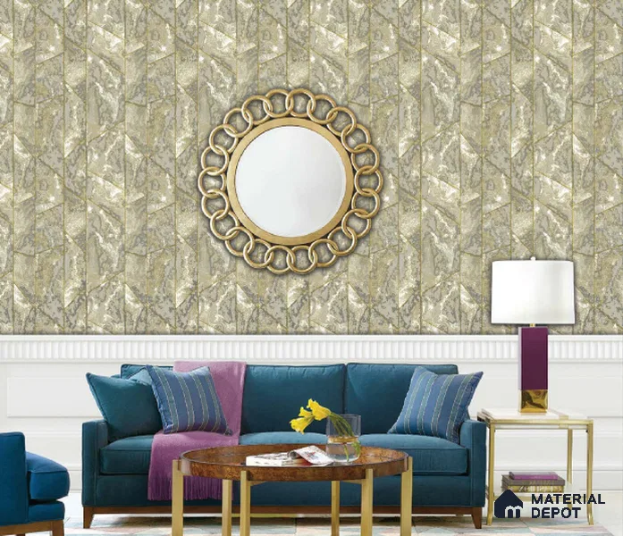 217015 | 10 Meter x 21 Inches Patterned Look Wallpaper - 57.37 Sq. Ft. | Minimum 15% wastage during installation