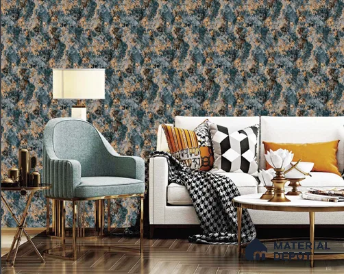 217022 | 10 Meter x 21 Inches Patterned Look Wallpaper - 57.37 Sq. Ft. | Minimum 15% wastage during installation