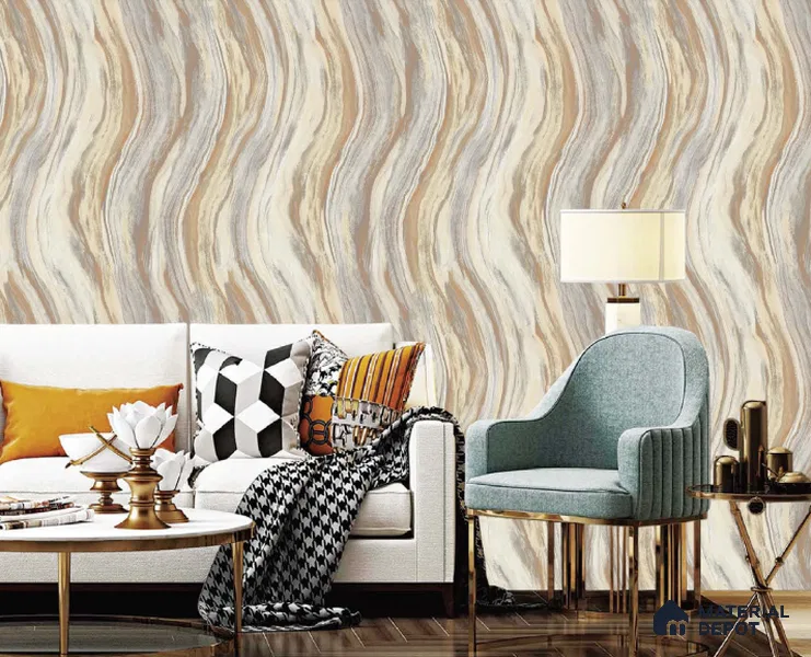 217039 | 10 Meter x 21 Inches Patterned Look Wallpaper - 57.37 Sq. Ft. | Minimum 15% wastage during installation