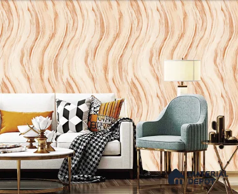217040 | 10 Meter x 21 Inches Patterned Look Wallpaper - 57.37 Sq. Ft. | Minimum 15% wastage during installation