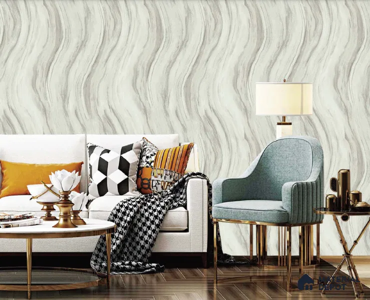 217042 | 10 Meter x 21 Inches Patterned Look Wallpaper - 57.37 Sq. Ft. | Minimum 15% wastage during installation