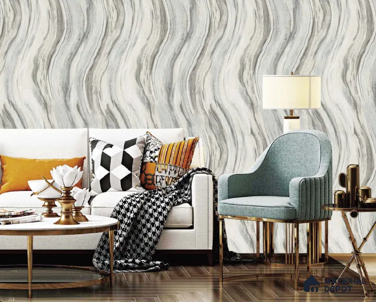 217043 | 10 Meter x 21 Inches Patterned Look Wallpaper - 57.37 Sq. Ft. | Minimum 15% wastage during installation