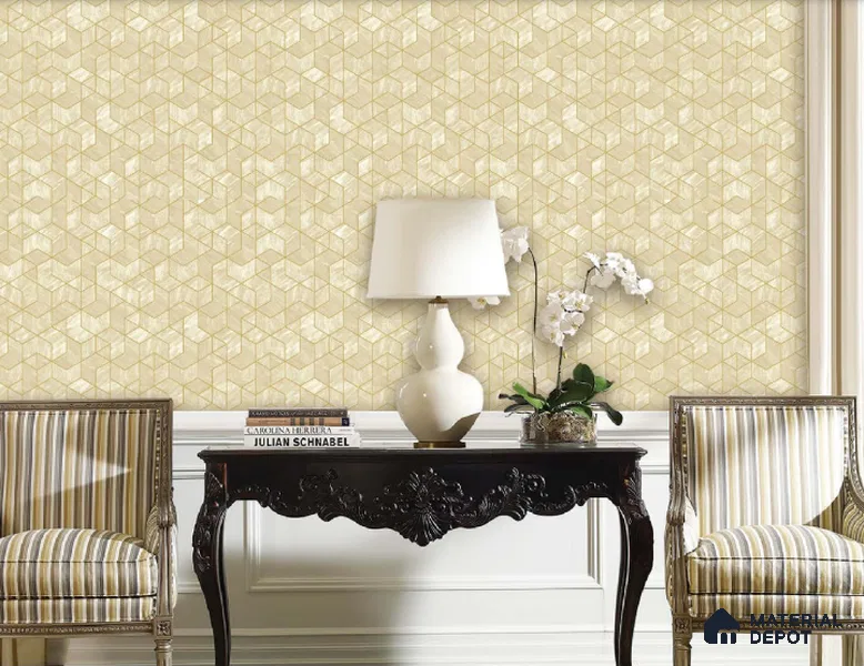 217045 | 10 Meter x 21 Inches Geometric Look Wallpaper - 57.37 Sq. Ft. | Minimum 15% wastage during installation