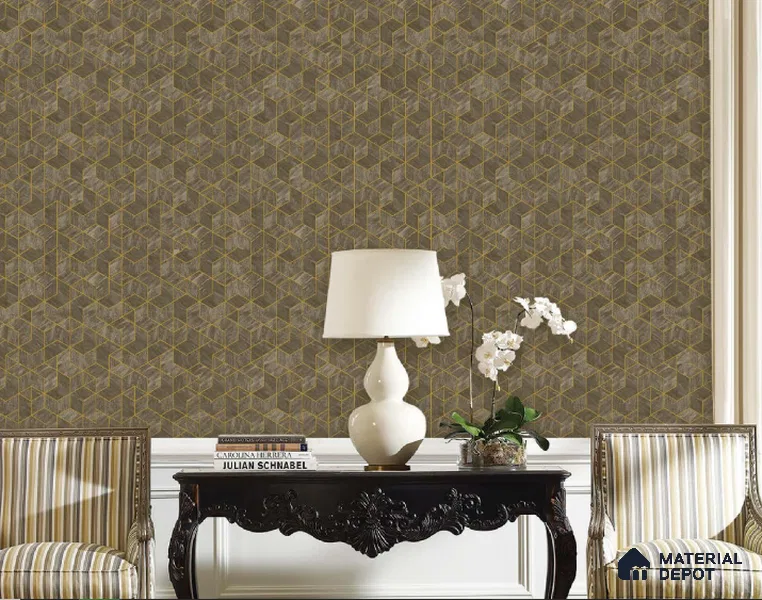 217046 | 10 Meter x 21 Inches Geometric Look Wallpaper - 57.37 Sq. Ft. | Minimum 15% wastage during installation