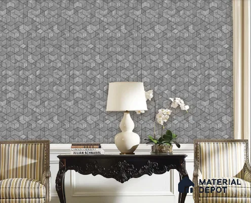 217048 | 10 Meter x 21 Inches Geometric Look Wallpaper - 57.37 Sq. Ft. | Minimum 15% wastage during installation