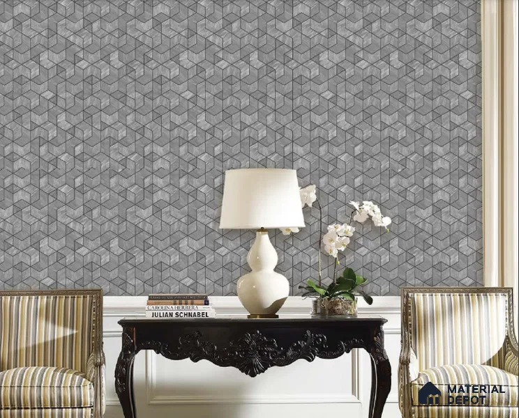 217048 | 10 Meter x 21 Inches Geometric Look Wallpaper - 57.37 Sq. Ft. | Minimum 15% wastage during installation