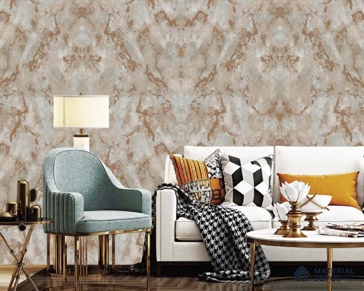 217059 | 10 Meter x 21 Inches Marble Look Wallpaper - 57.37 Sq. Ft. | Minimum 10% wastage during installation