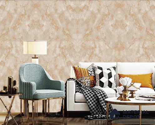 217060 | 10 Meter x 21 Inches Marble Look Wallpaper - 57.37 Sq. Ft. | Minimum 10% wastage during installation