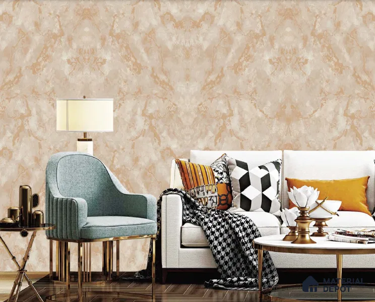 217060 | 10 Meter x 21 Inches Marble Look Wallpaper - 57.37 Sq. Ft. | Minimum 10% wastage during installation