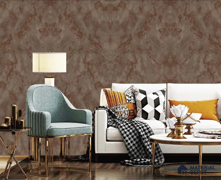 217062 | 10 Meter x 21 Inches Marble Look Wallpaper - 57.37 Sq. Ft. | Minimum 10% wastage during installation