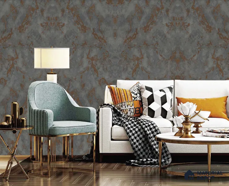 217064 | 10 Meter x 21 Inches Marble Look Wallpaper - 57.37 Sq. Ft. | Minimum 10% wastage during installation