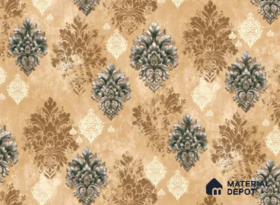 23827 | 10 Meter x 21 Inches Damask Look Wallpaper - 57.41 Sq. Ft. | Minimum 15% wastage during installation