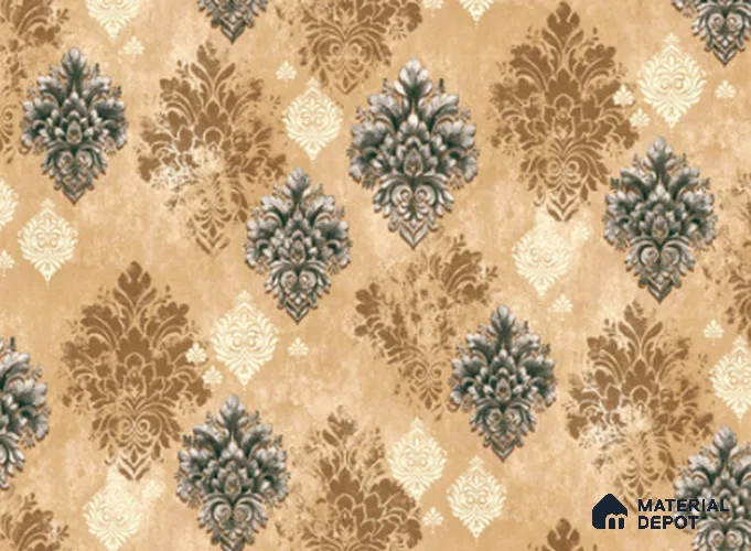 23827 | 10 Meter x 21 Inches Damask Look Wallpaper - 57.41 Sq. Ft. | Minimum 15% wastage during installation