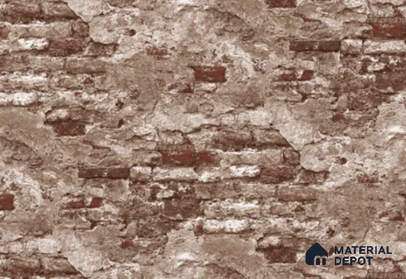 23871 | 10 Meter x 21 Inches Brick Look Wallpaper - 57.41 Sq. Ft. | Minimum 15% wastage during installation
