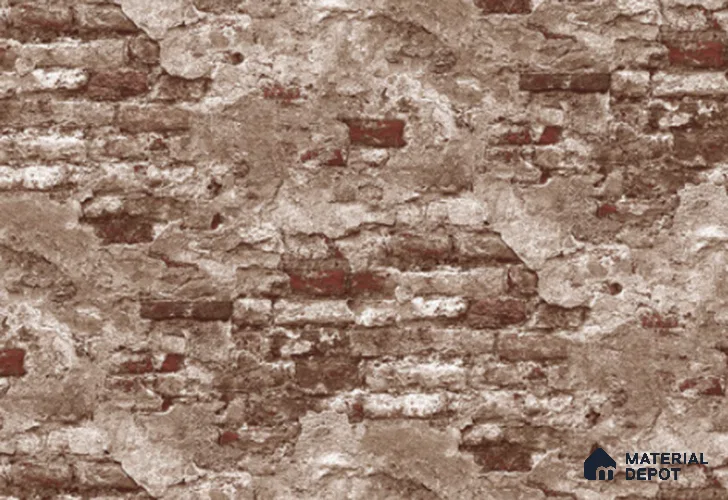 23871 | 10 Meter x 21 Inches Brick Look Wallpaper - 57.41 Sq. Ft. | Minimum 15% wastage during installation