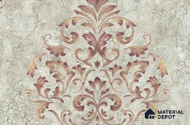 3013-01 | 5 Meter x 42 Inches Damask Look Wallpaper - 57.41 Sq. Ft. | Minimum 15% wastage during installation