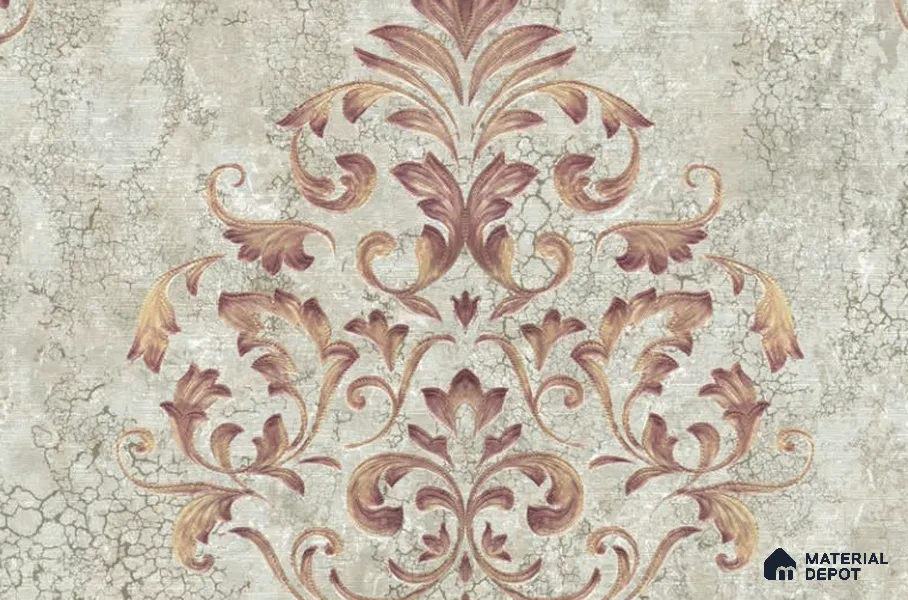 3013-01 | 5 Meter x 42 Inches Damask Look Wallpaper - 57.41 Sq. Ft. | Minimum 15% wastage during installation