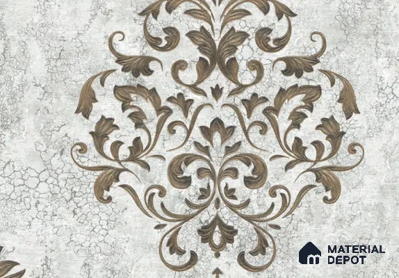 3013-02 | 5 Meter x 42 Inches Damask Look Wallpaper - 57.41 Sq. Ft. | Minimum 15% wastage during installation