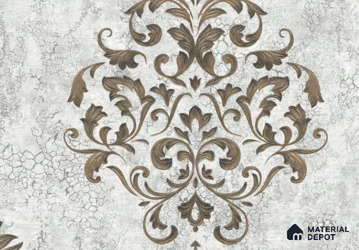 3013-02 | 5 Meter x 42 Inches Damask Look Wallpaper - 57.41 Sq. Ft. | Minimum 15% wastage during installation