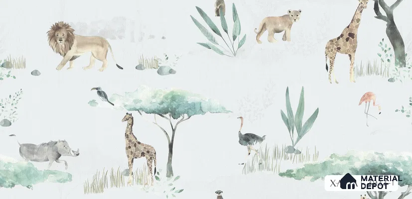 3933-1 | 5 Meter x 42 Inches Animal Print Look Wallpaper - 57.41 Sq. Ft. | Minimum 15% wastage during installation