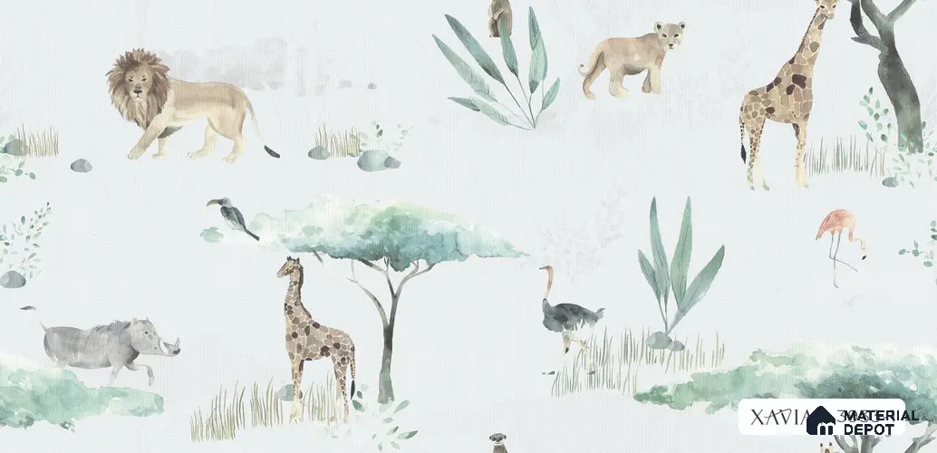 3933-1 | 5 Meter x 42 Inches Animal Print Look Wallpaper - 57.41 Sq. Ft. | Minimum 15% wastage during installation