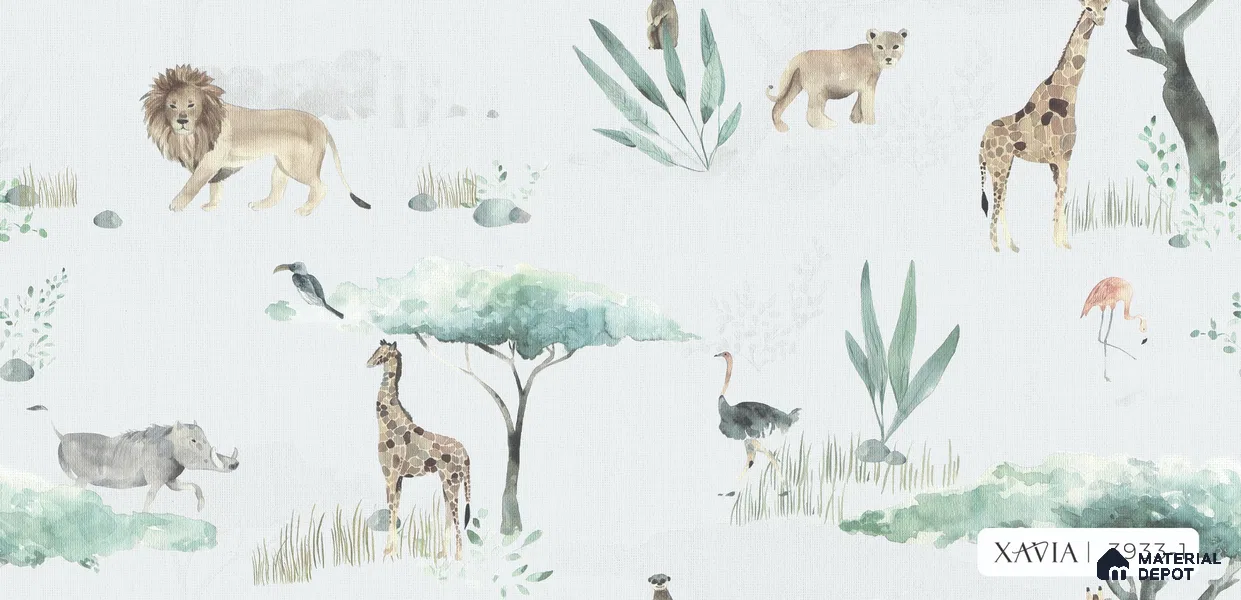 3933-1 | 5 Meter x 42 Inches Animal Print Look Wallpaper - 57.41 Sq. Ft. | Minimum 15% wastage during installation