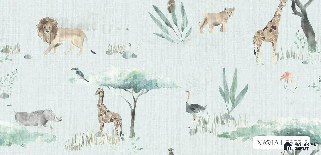 3933-2 | 5 Meter x 42 Inches Animal Print Look Wallpaper - 57.41 Sq. Ft. | Minimum 15% wastage during installation