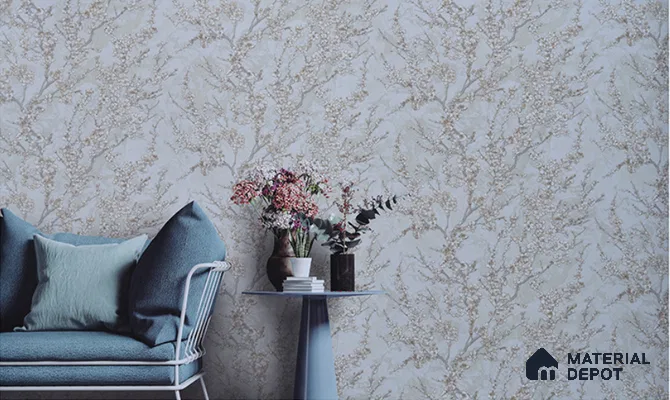 6008 | 10 Meter x 21 Inches Florals Look Wallpaper - 57.05 Sq. Ft. | Minimum 15% wastage during installation