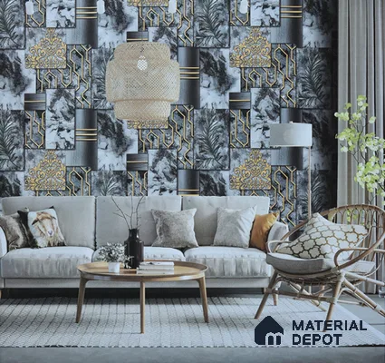 6013 | 10 Meter x 21 Inches Patterned Look Wallpaper - 57.05 Sq. Ft. | Minimum 15% wastage during installation