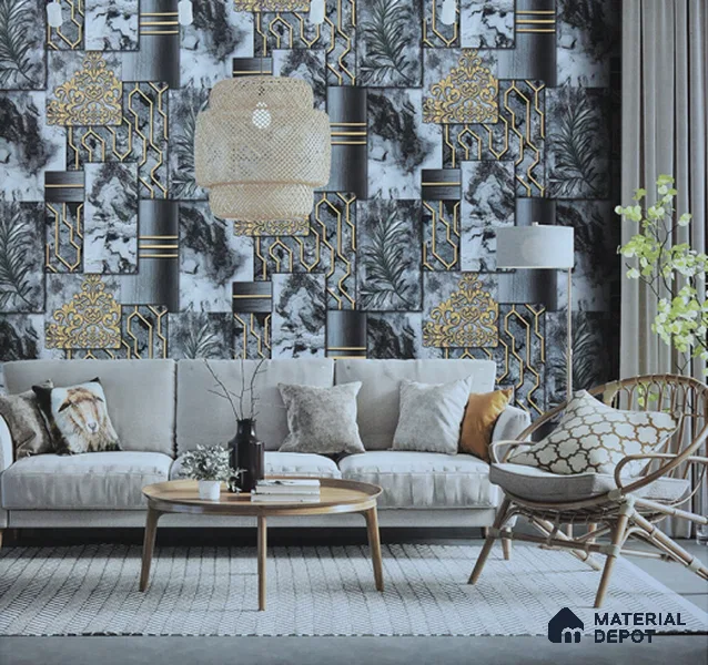 6013 | 10 Meter x 21 Inches Patterned Look Wallpaper - 57.05 Sq. Ft. | Minimum 15% wastage during installation