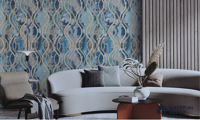 6049 | 10 Meter x 21 Inches Patterned Look Wallpaper - 57.05 Sq. Ft. | Minimum 15% wastage during installation
