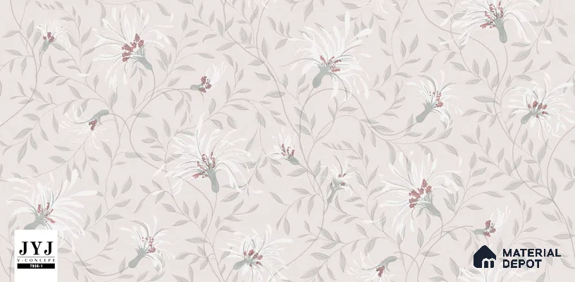 7936-1 | 5 Meter x 42 Inches Florals Look Wallpaper - 57.41 Sq. Ft. | Minimum 15% wastage during installation