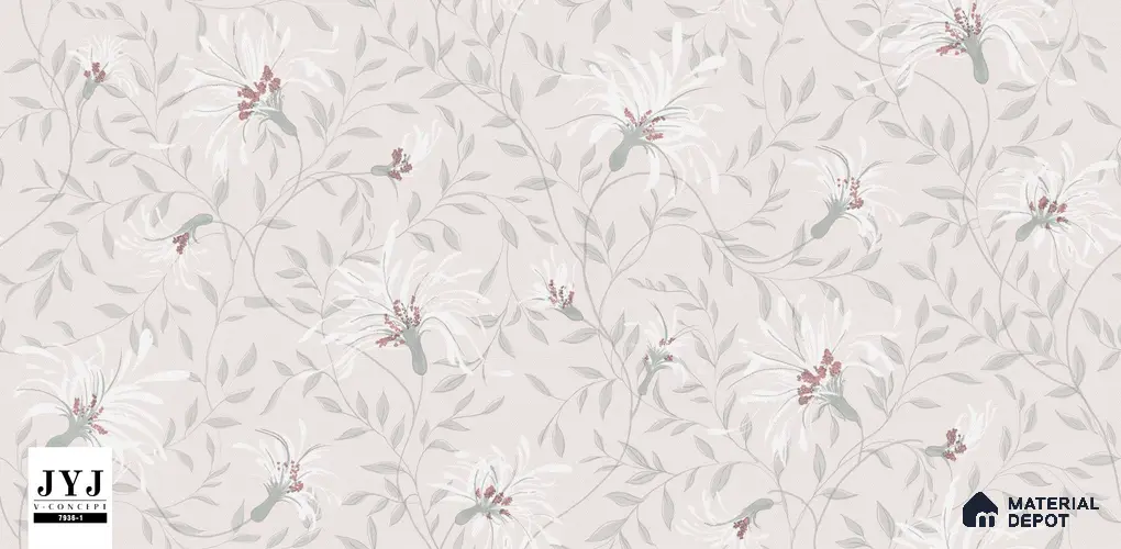 7936-1 | 5 Meter x 42 Inches Florals Look Wallpaper - 57.41 Sq. Ft. | Minimum 15% wastage during installation