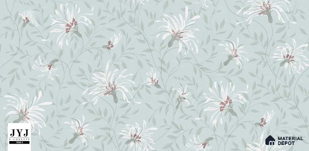 7936-2 | 5 Meter x 42 Inches Florals Look Wallpaper - 57.41 Sq. Ft. | Minimum 15% wastage during installation