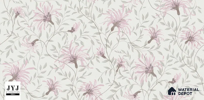 7936-3 | 5 Meter x 42 Inches Florals Look Wallpaper - 57.41 Sq. Ft. | Minimum 15% wastage during installation