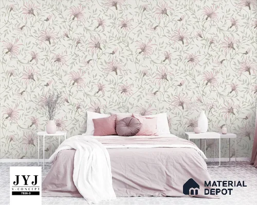 7936-3 | 5 Meter x 42 Inches Florals Look Wallpaper - 57.41 Sq. Ft. | Minimum 15% wastage during installation