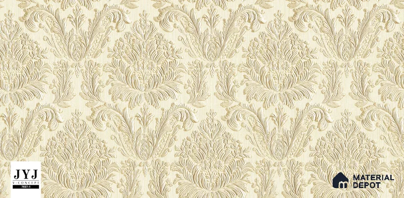7937-1 | 5 Meter x 42 Inches Damask Look Wallpaper - 57.41 Sq. Ft. | Minimum 15% wastage during installation
