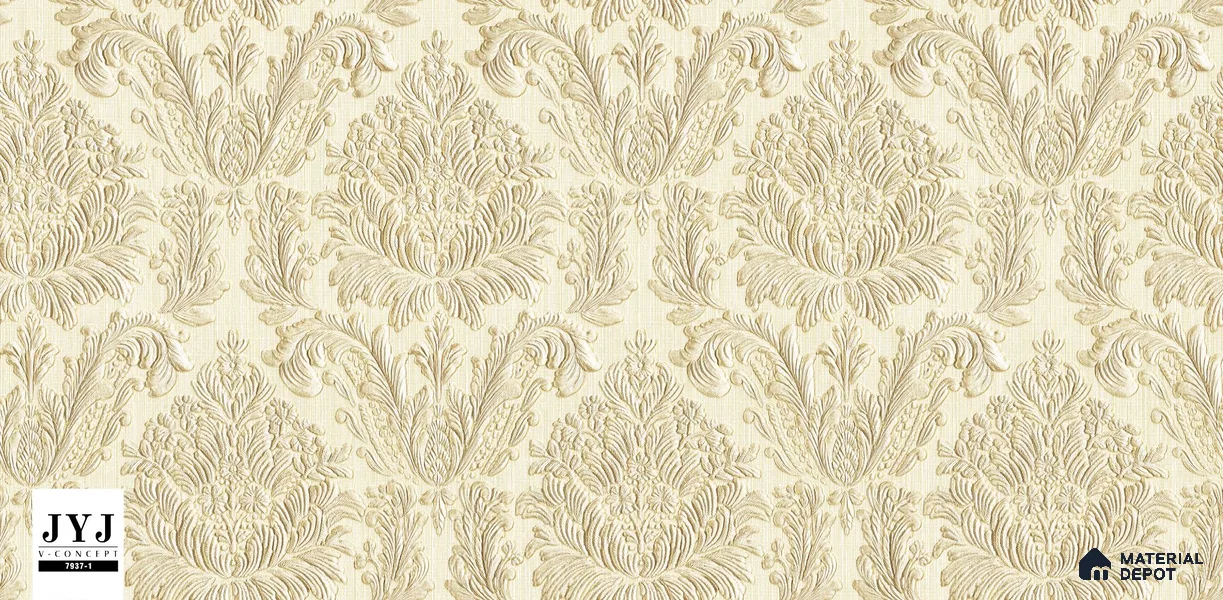7937-1 | 5 Meter x 42 Inches Damask Look Wallpaper - 57.41 Sq. Ft. | Minimum 15% wastage during installation