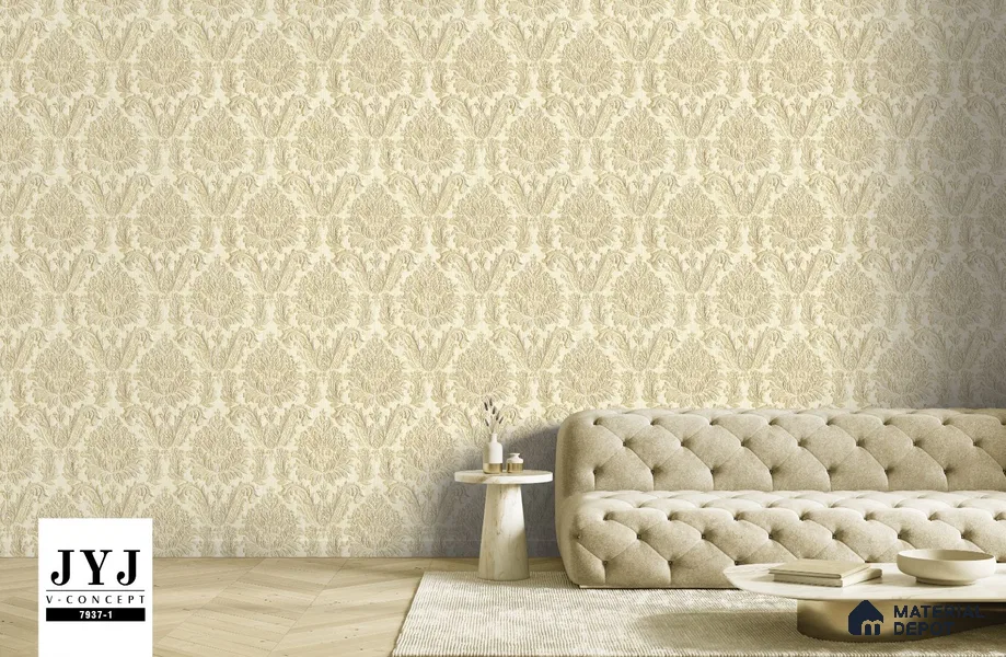 7937-1 | 5 Meter x 42 Inches Damask Look Wallpaper - 57.41 Sq. Ft. | Minimum 15% wastage during installation