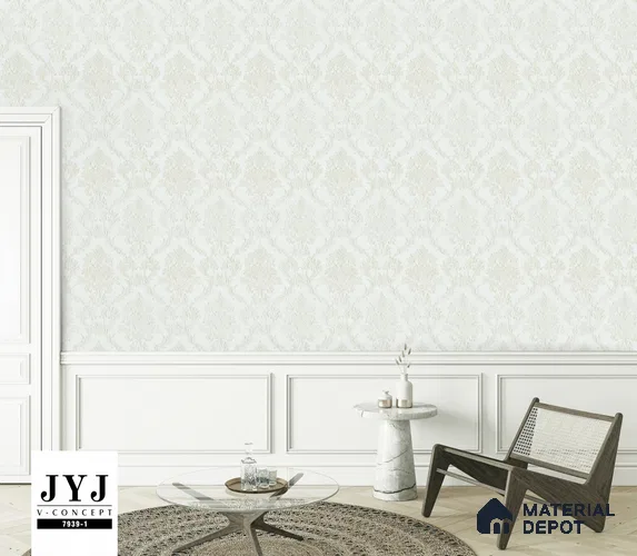 7939-1 | 5 Meter x 42 Inches Damask Look Wallpaper - 57.41 Sq. Ft. | Minimum 15% wastage during installation