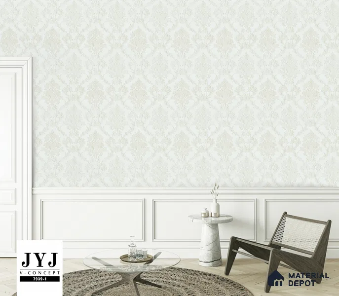7939-1 | 5 Meter x 42 Inches Damask Look Wallpaper - 57.41 Sq. Ft. | Minimum 15% wastage during installation