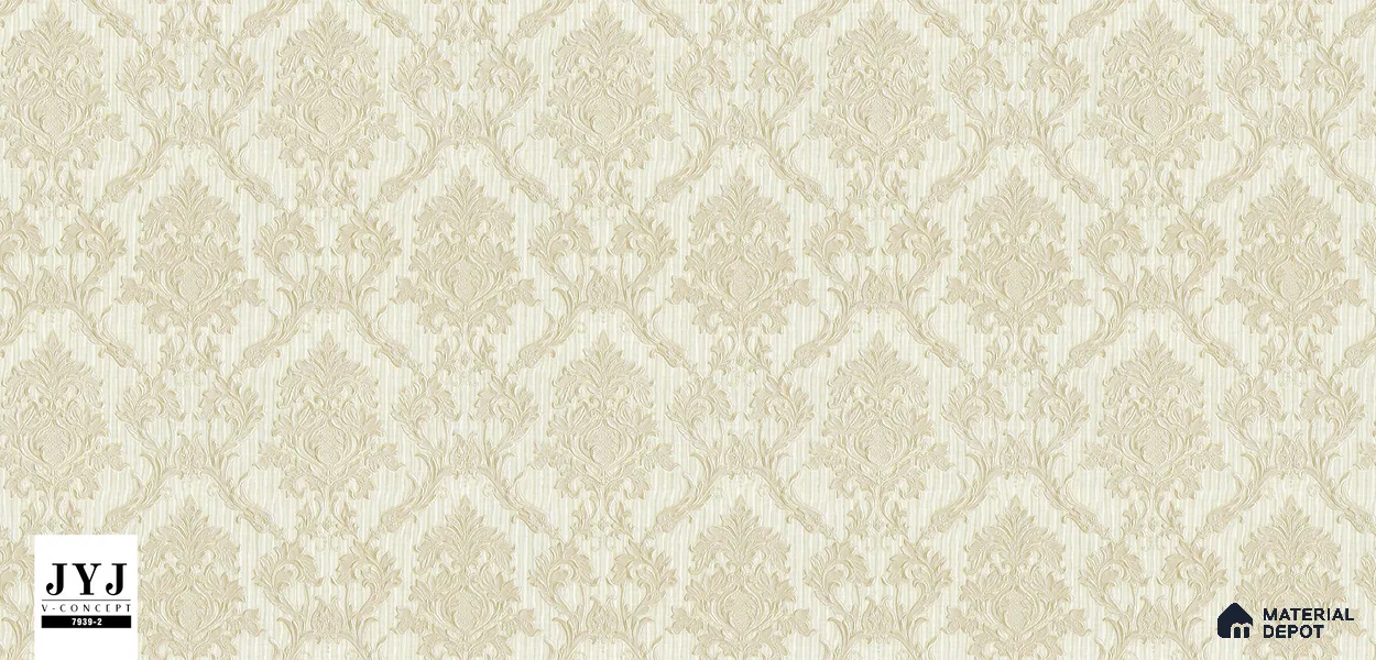7939-2 | 5 Meter x 42 Inches Damask Look Wallpaper - 57.41 Sq. Ft. | Minimum 15% wastage during installation