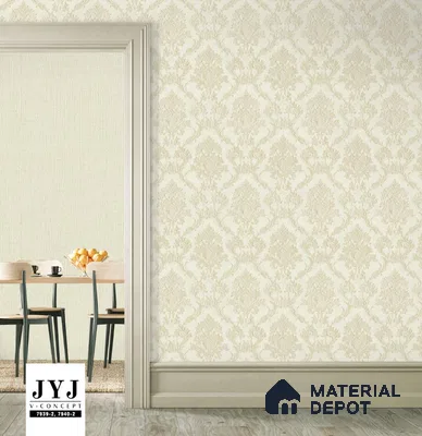 7939-2 | 5 Meter x 42 Inches Damask Look Wallpaper - 57.41 Sq. Ft. | Minimum 15% wastage during installation