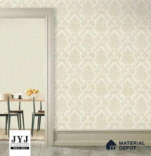 7939-2 | 5 Meter x 42 Inches Damask Look Wallpaper - 57.41 Sq. Ft. | Minimum 15% wastage during installation